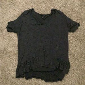 Black and white short sleeve shirt